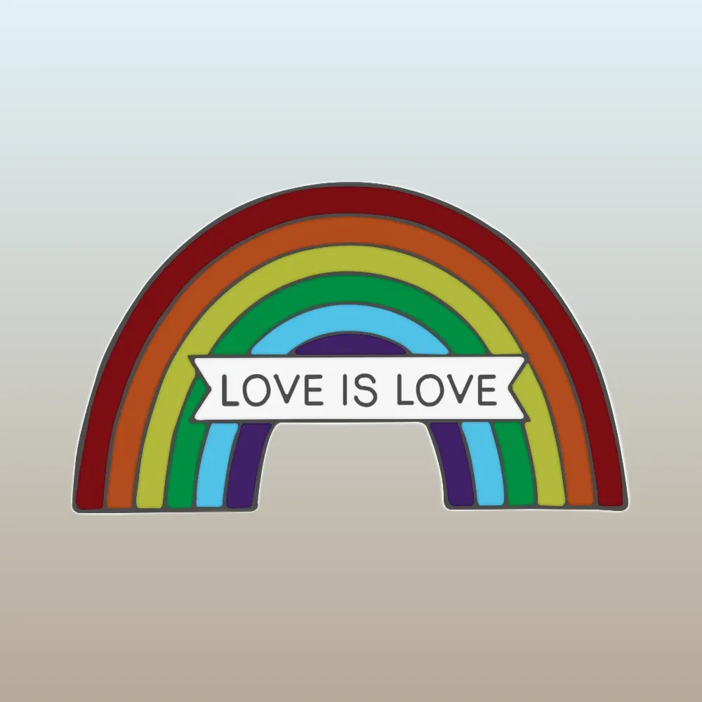 Achetez des épingles LGBT Love is Love pour afficher votre soutien et votre fierté. Idéales pour personnaliser vos vêtements et accessoires!